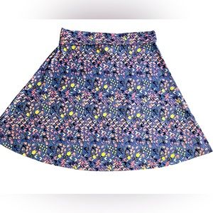 Lularoe Azure Fold-over Floral A-Line Skirt XXL